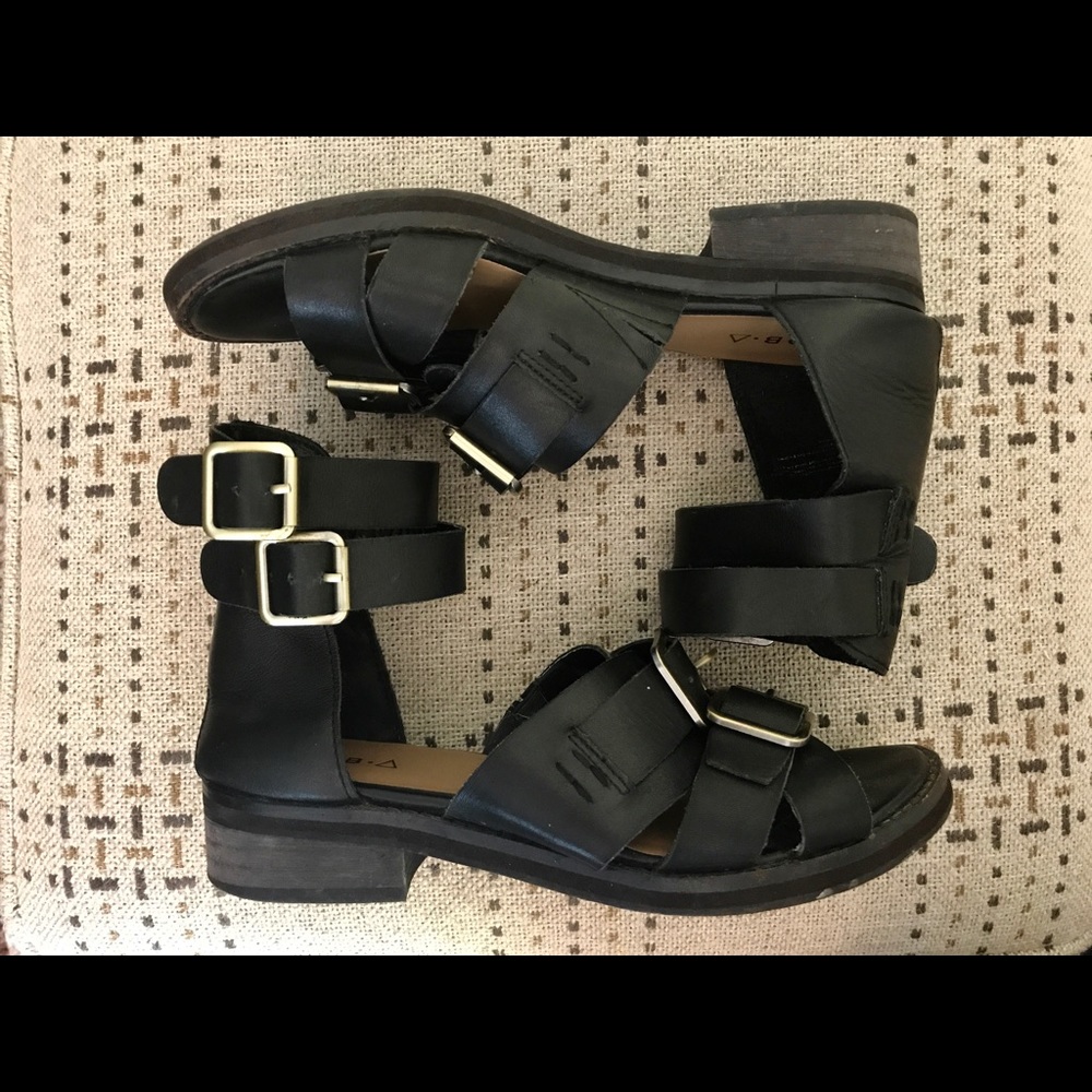 Black strappy sandals